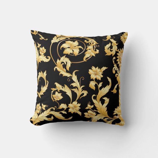Baroque Rococo, Victorian Blommönster. Kudde (Framsida)