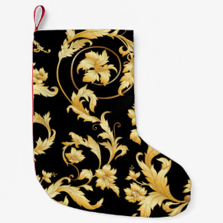 Baroque Rococo, Victorian Blommönster. Liten Julstrumpa