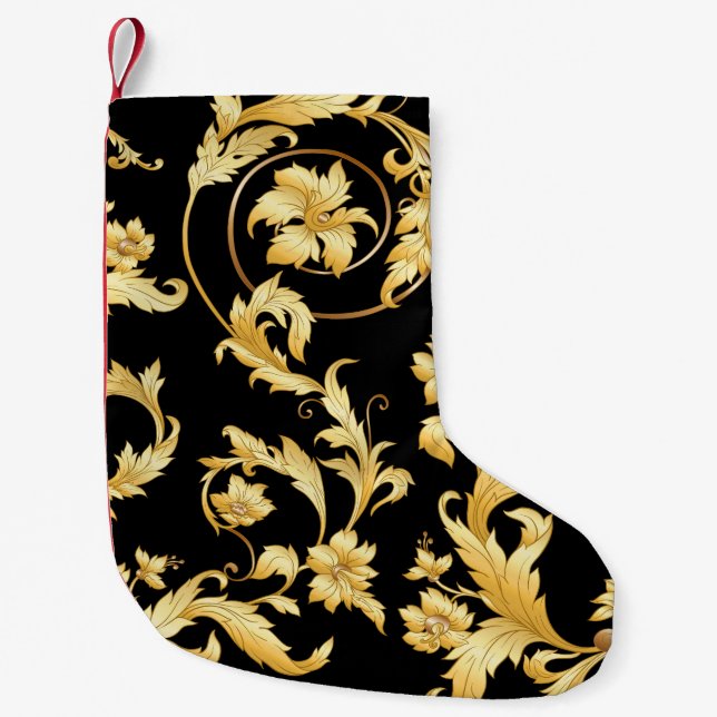 Baroque Rococo, Victorian Blommönster. Liten Julstrumpa (Framsidan)