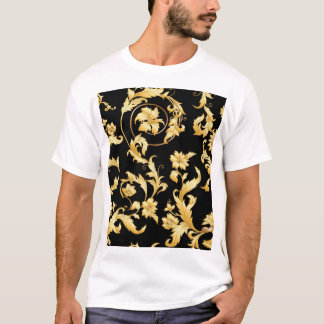 Baroque Rococo, Victorian Blommönster. T Shirt