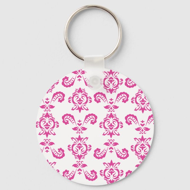 Baroque Rosa Keychain Nyckelring (Framsida)