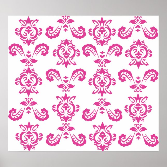 Baroque Rosa Print Poster (Framsidan)