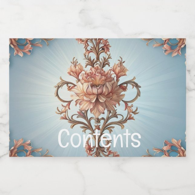 Baroque Rose  Mat Etiketter (Singel etikett)