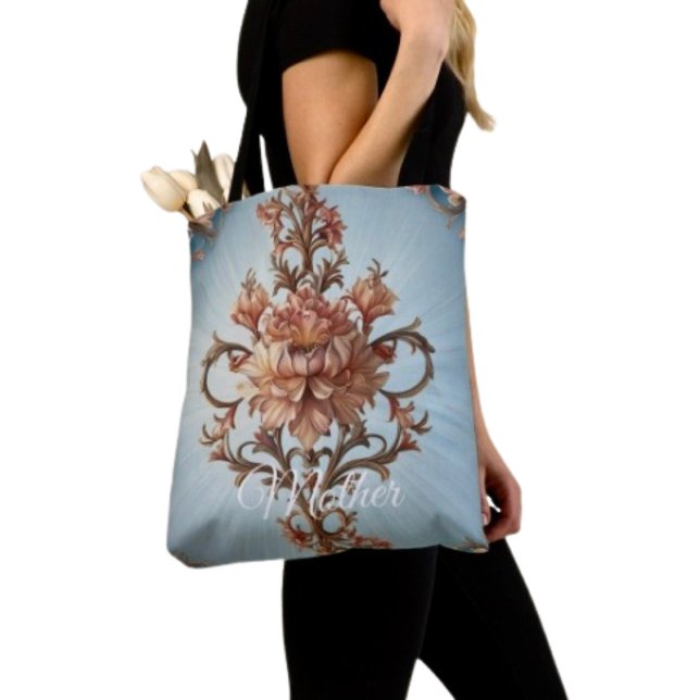 Baroque Rose Tote Tygkasse (Skapare uppladdad)