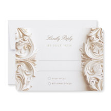 Baroque RSVP Card for Wedding