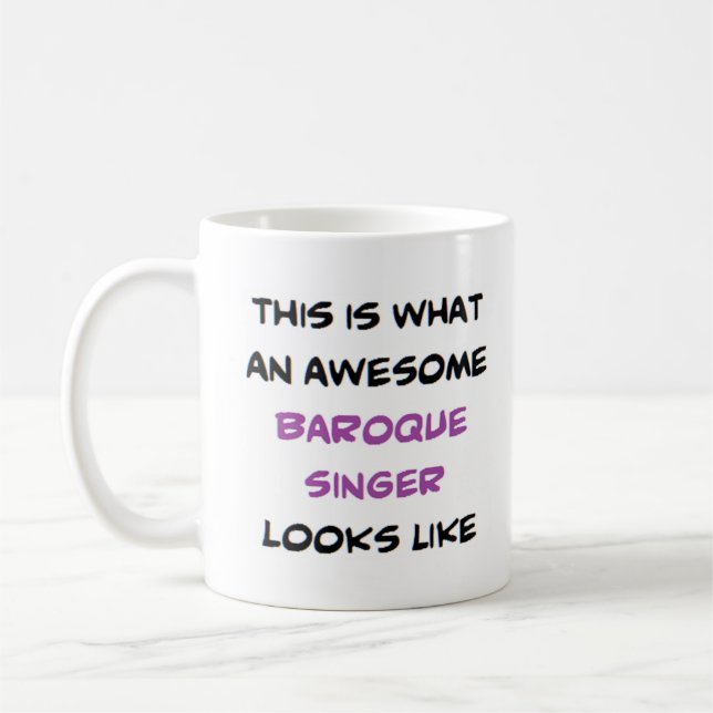 Baroque singer, fantastisk kaffemugg (Vänster)