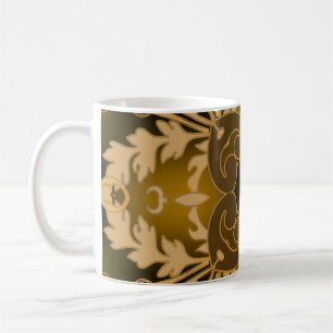 Baroque Sömlös mönster. Vintage eller glöd av Kaffemugg