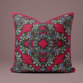 Baroque Splendor Pillow i Crimson Kudde