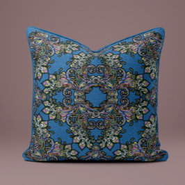 Baroque Splendor Pillow in Deep Teal Kudde