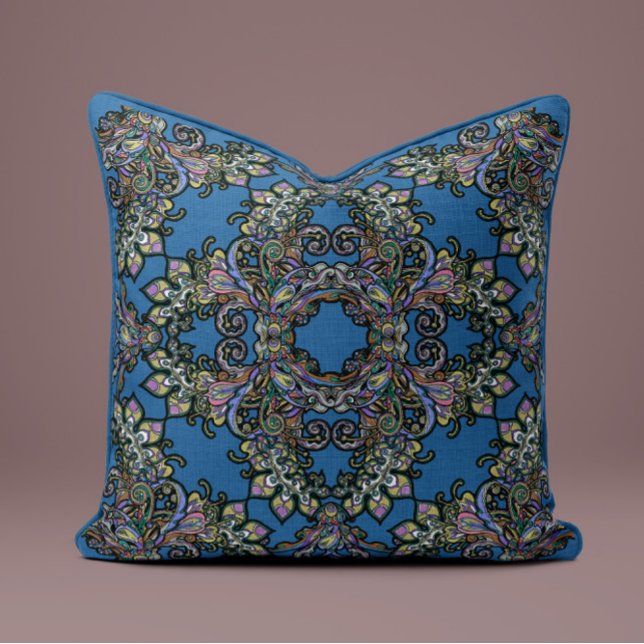 Baroque Splendor Pillow in Deep Teal Kudde (Skapare uppladdad)