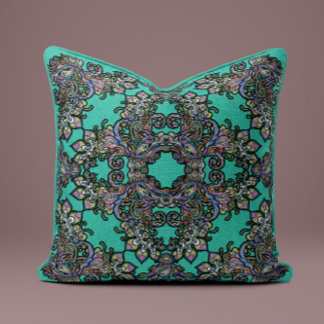 Baroque Splendor Pillow in Emerald Kudde