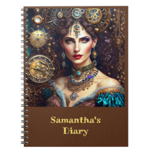 Baroque Steampunk Princess Anteckningsbok