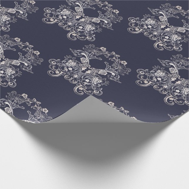 Baroque Stil Blommigt Retro Presentpapper (Hörn)