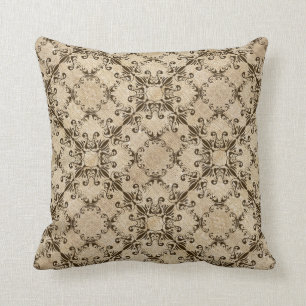 Baroque stil burgundy mönster dekorativ kudde