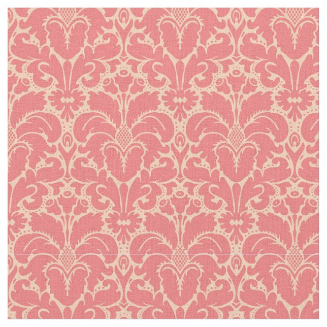 Baroque stil damask bakgrund tyg (Närbild)