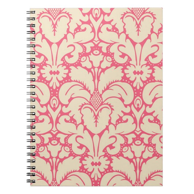 Baroque stil damm bakgrund 2 anteckningsbok (Framsidan)