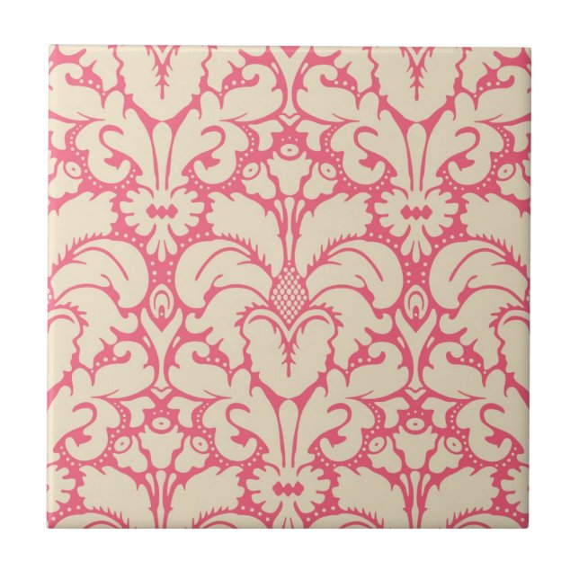 Baroque stil damm bakgrund 2 kakelplatta (Framsidan)