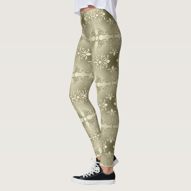 baroque stil-gradienten mönster leggings (Vänster)