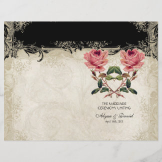 Baroque Stil Vintage Ro Black på Cream Snöre