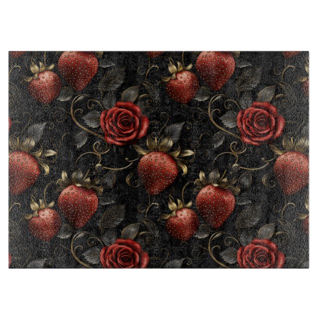 Baroque Strawbär och Ro Seamless Mönster (Framsidan)