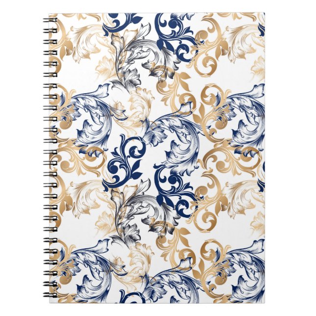 Baroque-Style Retro Classic Pattern  Anteckningsbok (Framsidan)