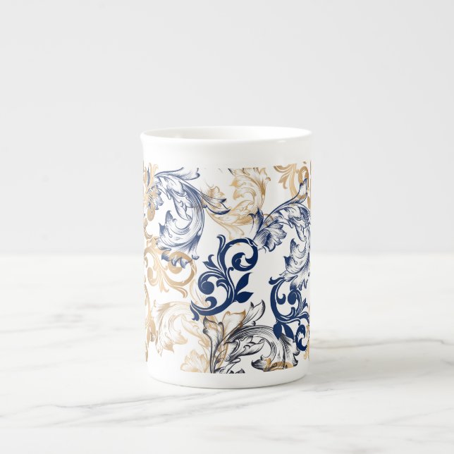 Baroque-Style Retro Classic Pattern  Benporslin Mugg (Framsidan)