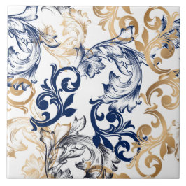 Baroque-Style Retro Classic Pattern  Kakelplatta