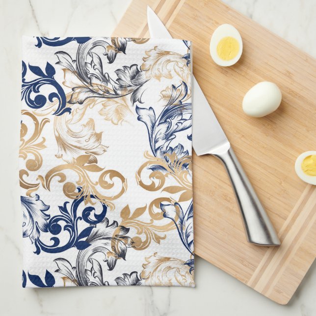 Baroque-Style Retro Classic Pattern  Kökshandduk (Vikt i Fjärdedel)
