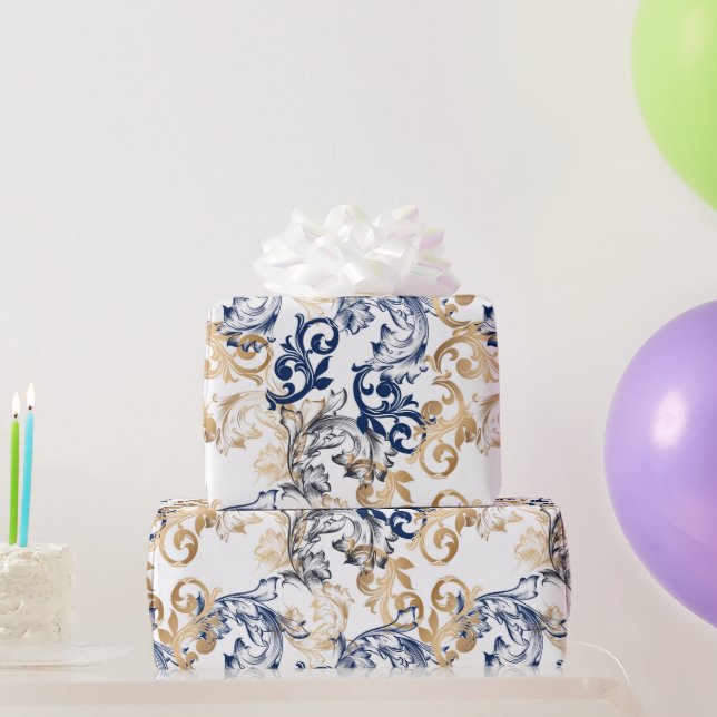 Baroque-Style Retro Classic Pattern  Presentpapper (Festgåvor)