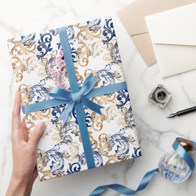 Baroque-Style Retro Classic Pattern  Presentpapper (Gifting)