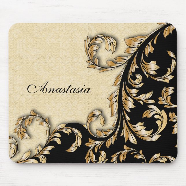 Baroque Swirls Mousepad Musmatta (Framsidan)