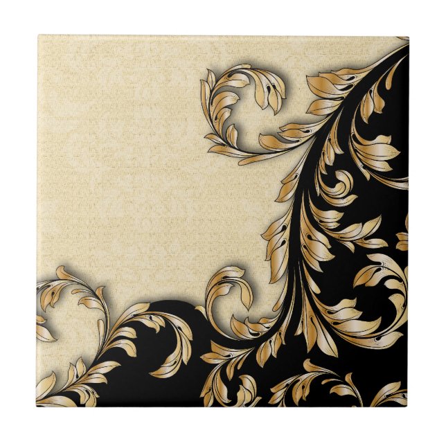 Baroque Swirls Tile Kakelplatta (Framsidan)