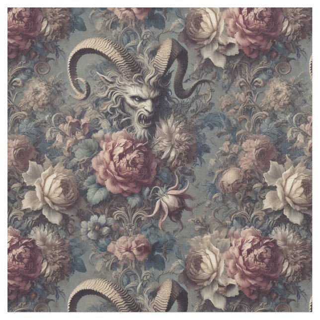 Baroque the Beast - Gothic Victorian Classic Tile Tyg (Närbild)