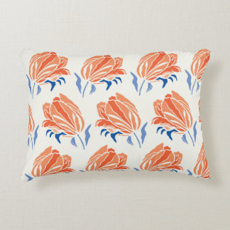 Baroque Tulip: Botanisk Vintage Linocut Prydnadskudde