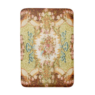 Baroque Victorian blommigt ro tapestry Badrumsmatta