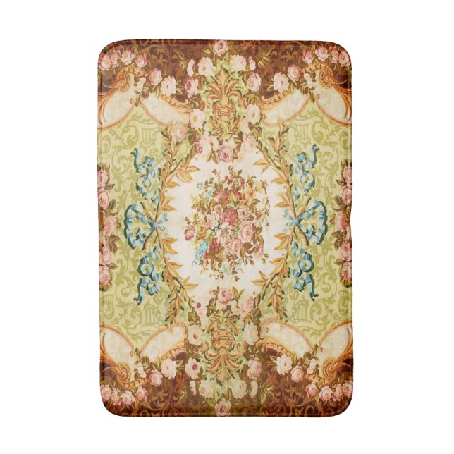Baroque Victorian blommigt ro tapestry Badrumsmatta (Framsidan (Vertikal))