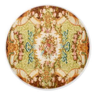 Baroque Victorian blommigt ro tapestry Knopp