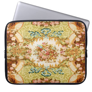 Baroque Victorian blommigt ro tapestry Laptop Fodral