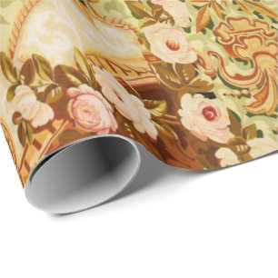 Baroque Victorian blommigt ro tapestry Presentpapper