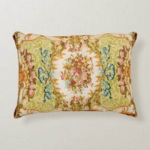 Baroque Victorian blommigt ro tapestry Prydnadskudde