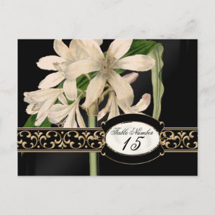 Baroque Vintage Lily Formal Bröllop Bordsnumren Vykort