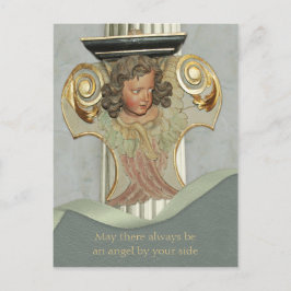Baroque wood angel CC0340 Blating ord Vykort