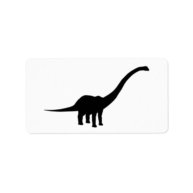 Barosaurus Dino Dinosaur Adressetikett (Framsidan)