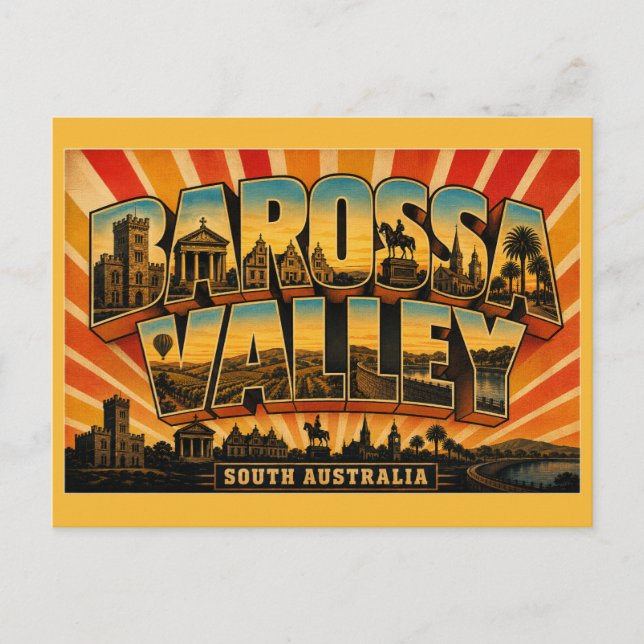 Barossa Valley South Australia Historiska Landmärk Vykort (Framsida)
