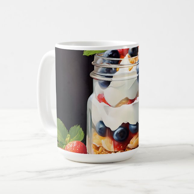 Bärparfait i glasburk kaffemugg (Framsida vänster)