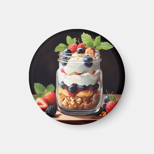 Bärparfait i glasburk magnet (Framsidan)