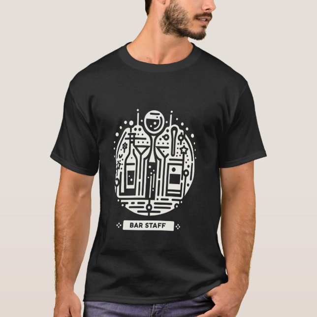 Barpersonal Bartender Arbetare Service ------ T Shirt (Framsida)
