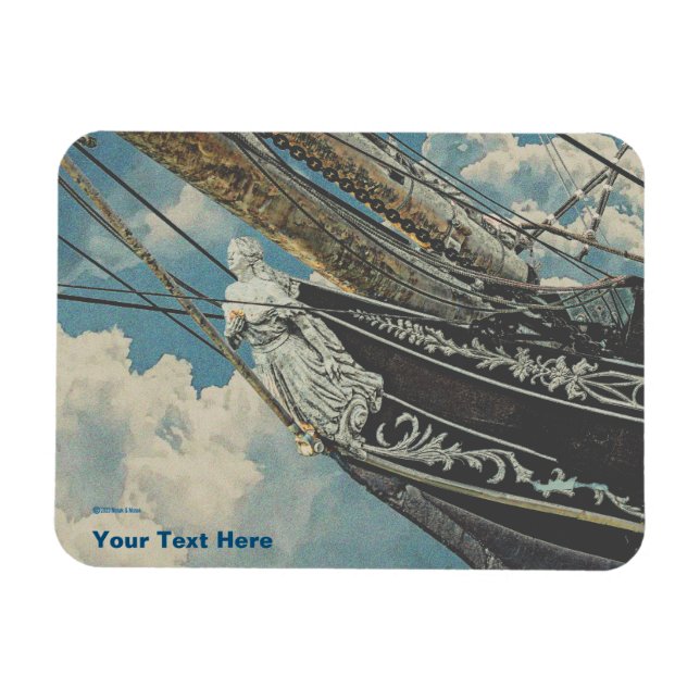 Barque Elissa Figurhead Magnet (Horisontell)