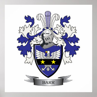 Barr Family Crest Jackar av Arm Poster