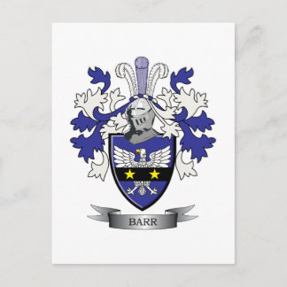 Barr Family Crest Jackar av Arm Vykort